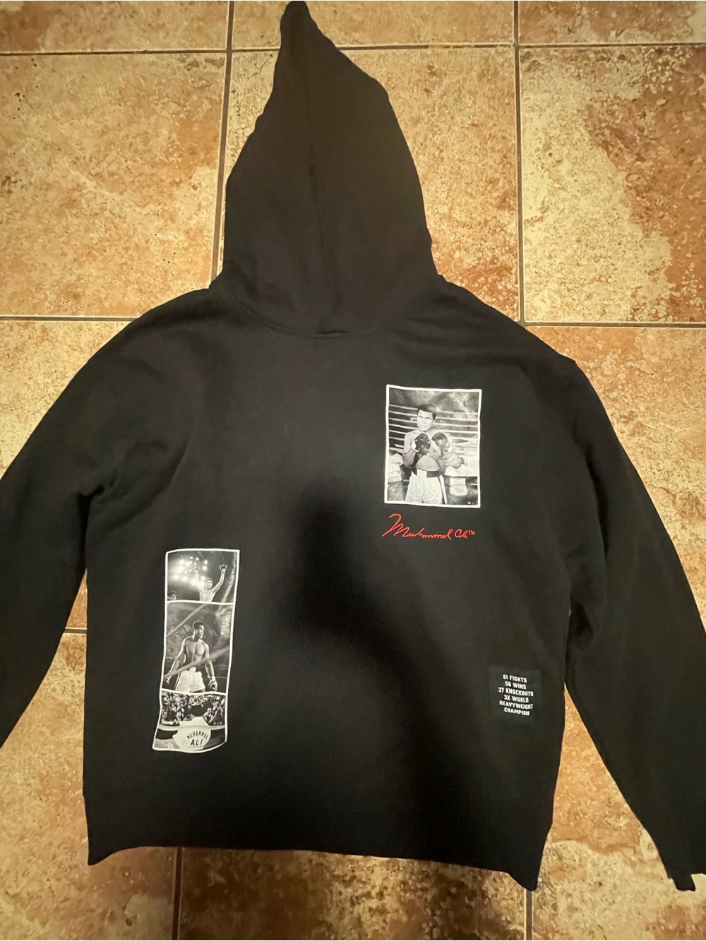 Muhammad Ali Boxer Greatest All Time Hoodie Size Large